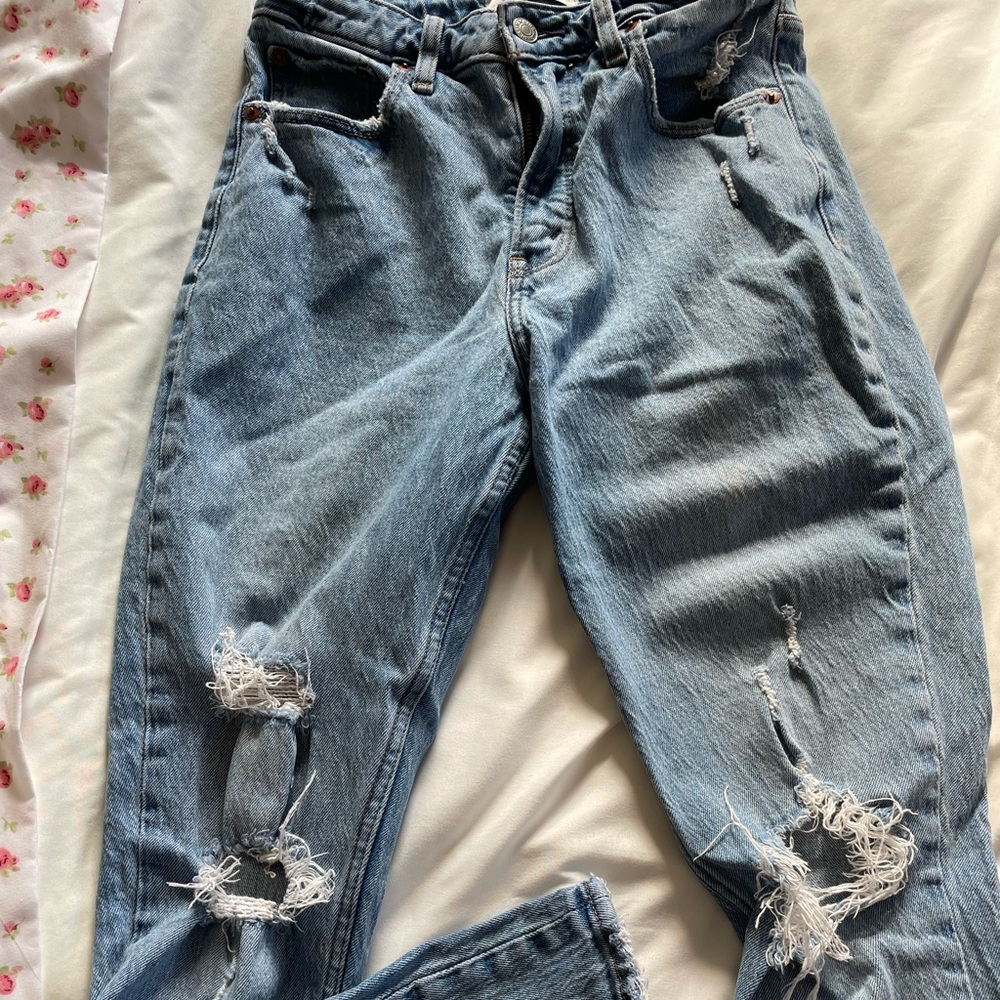 Abercrombie light wash skinny high rise curve love jeans